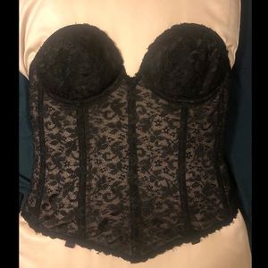 38A vintage black lace corset